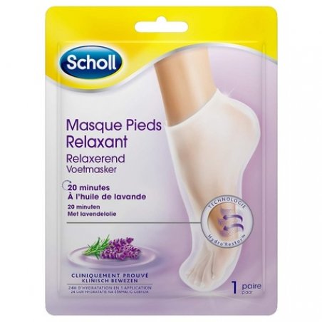 Scholl - Lavender Relaxing and Moisturising Foot Mask - 1 Pair