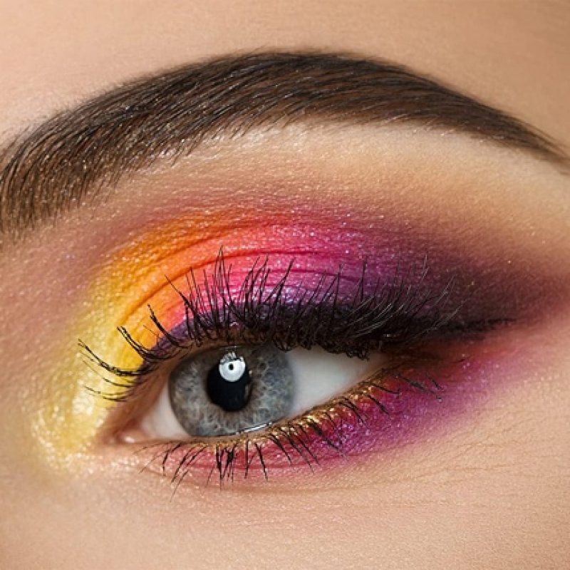 Makeup Revolution Forever Flawless Fire 18 Hot Matte Shimmer and Compact Glitter Eye Shadows on a Color Palette