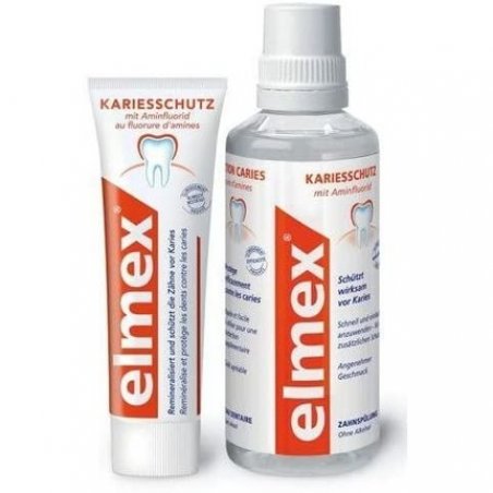 Elmex Anti-Caries Set Mouthwash 400ml and Toothpaste 75ml