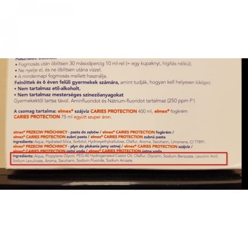 Elmex Anti-Caries Set Mouthwash 400ml and Toothpaste 75ml