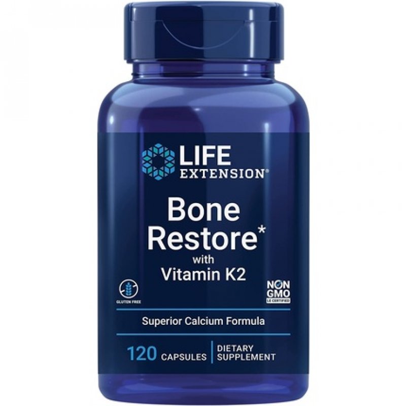 Life Extension Bone Restore with Vitamin K2 120 Capsules