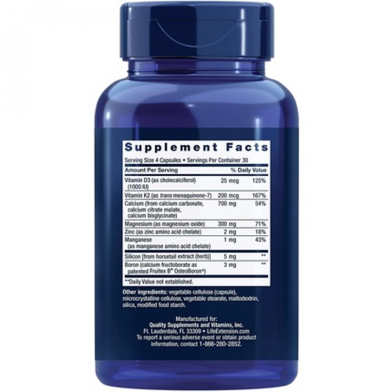 Life Extension Bone Restore with Vitamin K2 120 Capsules