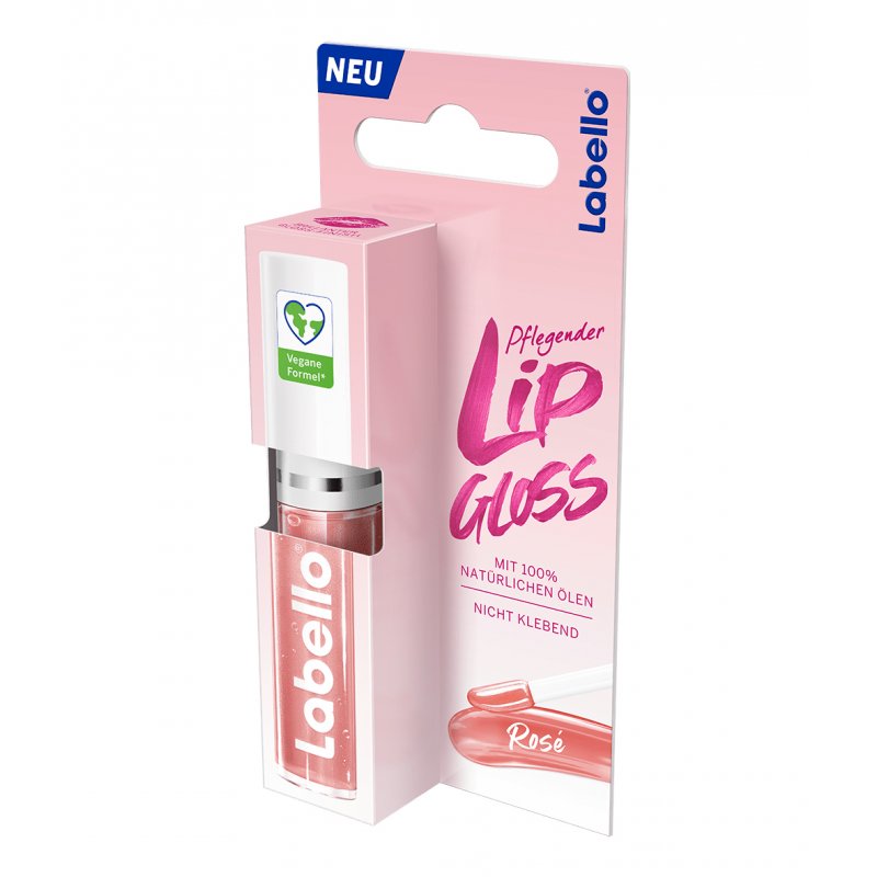 Labello Nourishing Lip Gloss Rose 5.5ml for Naturally Shiny Lips