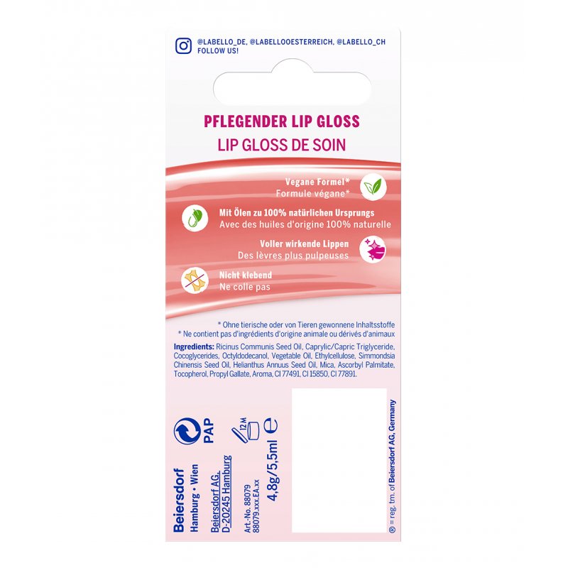 Labello 42397953 brillant à lèvres 5,5 ml Rosé