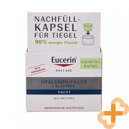 Eucerin Hyaluron Filler Moisturizing Night Cream Refill 50ml Face Wrinkles