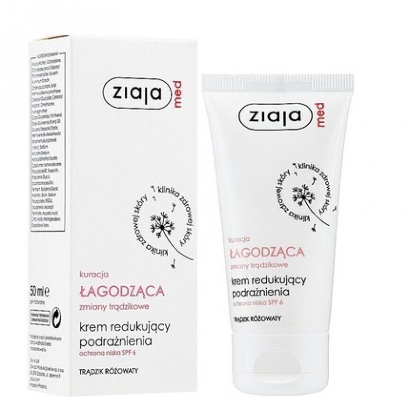 Ziaja Med Soothing Treatment Cream for Reducing Irritation and Rosacea 50ml