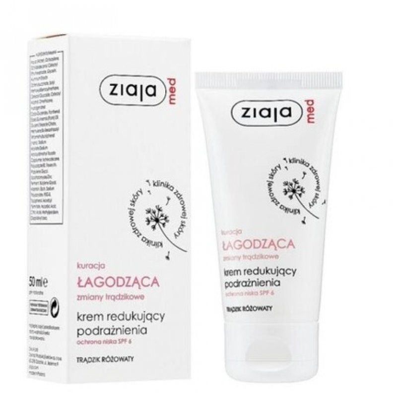 Ziaja Med Soothing Treatment Cream for Reducing Irritation and Rosacea 50ml