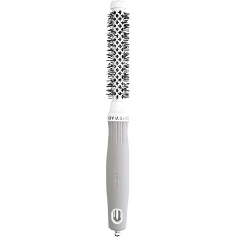 Olivia Garden Expert Blowout Shine Hairbrush White and Grey 15mm