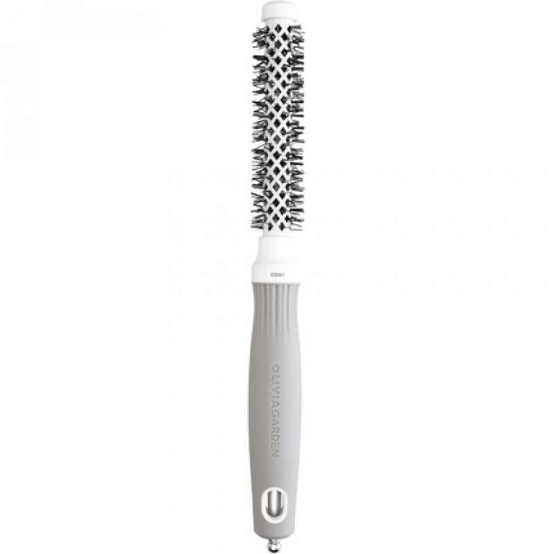 Olivia Garden Expert Blowout Shine Hairbrush White and Grey 15mm