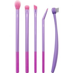 Real Techniques Eye Love Drama Makeup Brush Kit Professional Set for Eyeshadow Eyebrow Blending Fan and Eyelashes 5