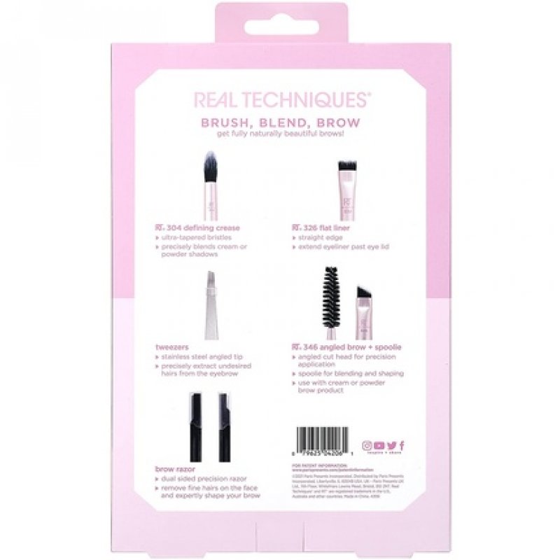 Real Techniques Limited Edition Brush Blend and Brow Holiday Kit 5 Piece Gift Set