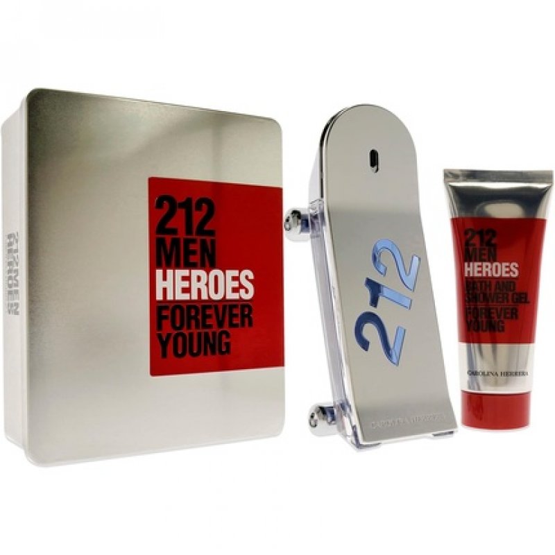 Carolina Herrera 212 Heroes 2 Piece Gift Set: Eau De Toilette 90ml - Body Wash 100ml