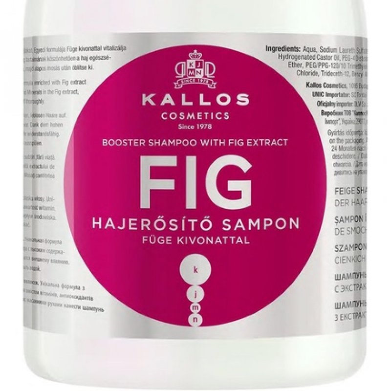 Kallos KJMN Fig Shampoo for Hair Strengthening with Fig Extract 1000ml