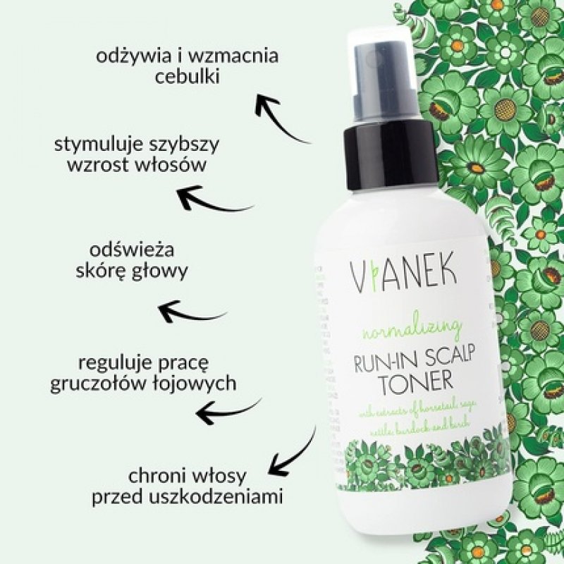 Vianek Sylveco Normalizing Scalp Toner with Horsetail, Sage, Nettle, Burdock and Birch Extracts 150ml
