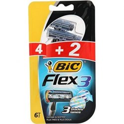 Bic Flex 3 Classic Disposable Razor With Aloe Vitamin E blister 4 2 Units