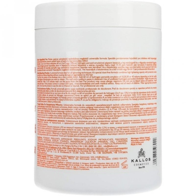 Kallos Super Fast Bleaching Powder 500g Orange Jar
