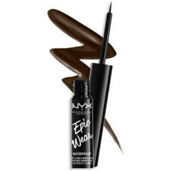 NYX Professional Makeup Epic Wear Semi-Permanent Liquid Liner Waterproof Eye Liner and Body Art Matte Finish Brown 02