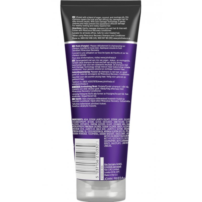 JOHN FRIEDA Miraculous Recovery Shampoo 250 ml