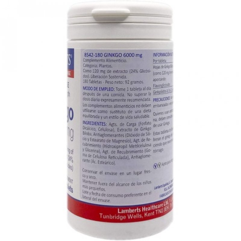 Lamberts Ginkgo 6000mg Extra High Strength 180 Tablets