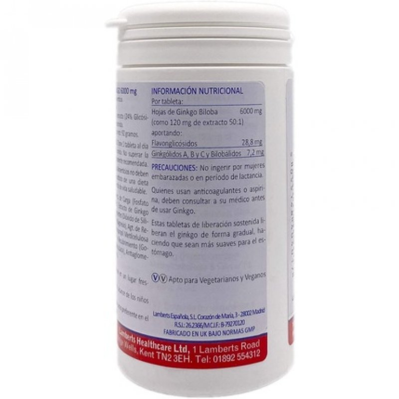 Lamberts Ginkgo 6000mg Extra High Strength 180 Tablets