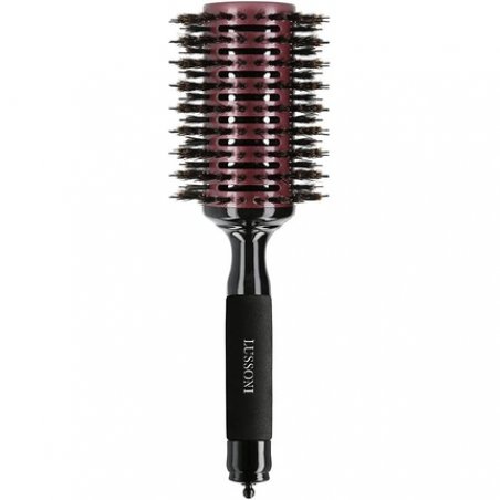 T4B LUSSONI Natural Style Detangling Wooden Round Styling Hairbrush with Removable Pin 50mm