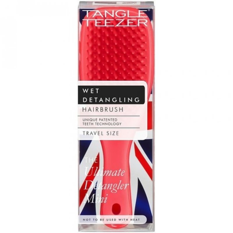 Tangle Teezer The Mini Wet Detangler Hairbrush for Wet & Dry Hair Pink Punch