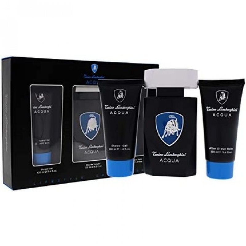 Tonino Lamborghini Acqua 3 Piece Gift Set: Eau De Toilette 125ml, Shower Gel 100ml, Aftershave Balm 100ml