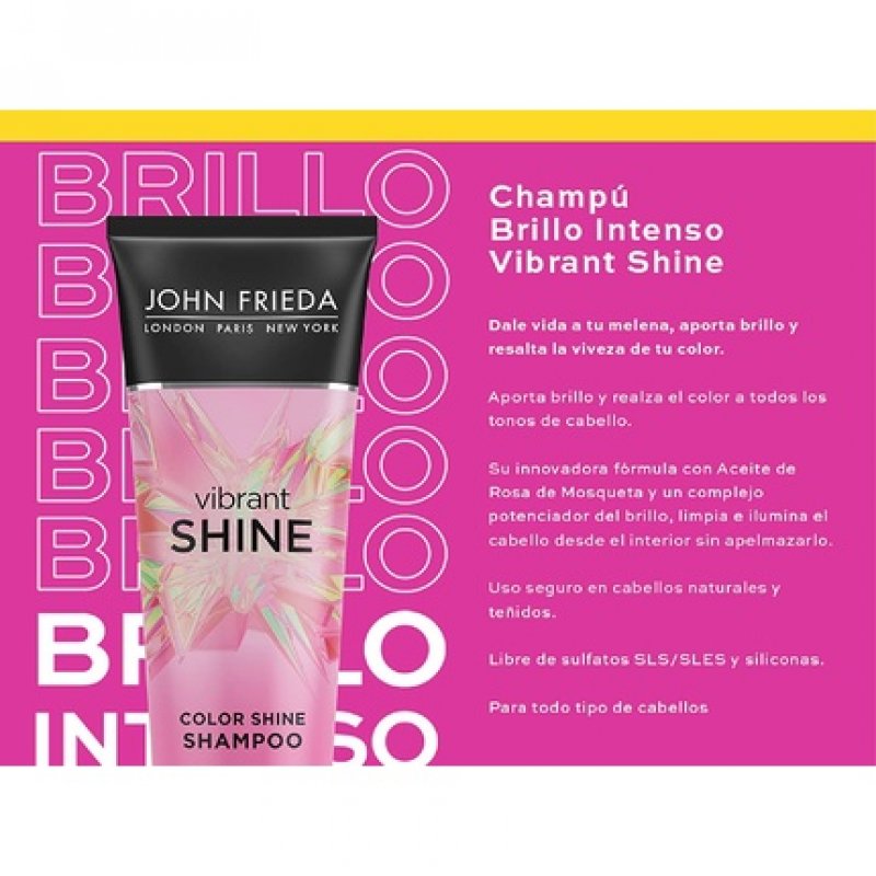 John Frieda Vibrant Shine Colour Shine Shampoo 250ml