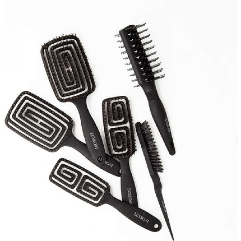 TB Tools for Beauty T4B Lussoni DuoVent Brush Professional Double-Sided Styling Hairbrush for Very Short Hair