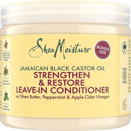 SheaMoisture Jamaican Black Castor Oil Strengthen & Restore Leave-In Conditioner for Chemically Processed, Heat Styled