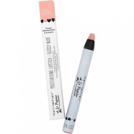 Beauty Made Easy Le Papier Nude Moisturising Vegan Glossy Lipstick Coral 6g