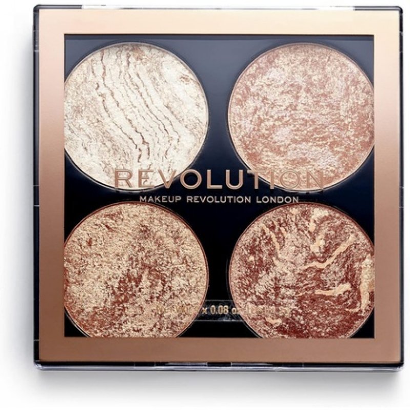 Makeup Revolution Cheek Kit Don't Hold Back Face Bronzing Highlighter Palette 4 Shades 8.8g