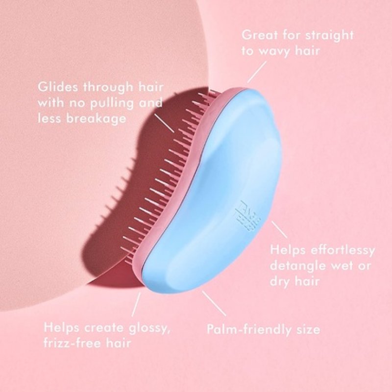 Tangle Teezer Detangling Hairbrush for Wet and Dry Hair Original Pink Sky