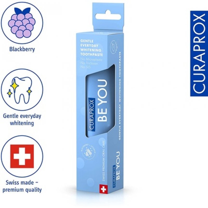 Curaprox Be You Blackberry Whitening Toothpaste with Blackberry and Licorice Flavor 60ml - Blue