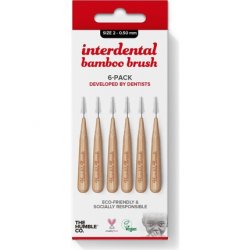 The Humble Co Red Bamboo Interdental Brush Size 2