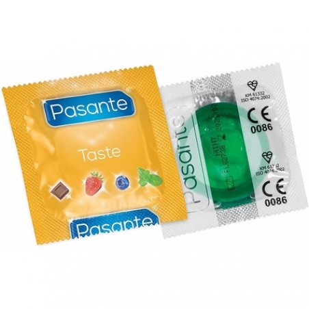 Pasante Mint Condoms with Peppermint Flavor for Oral Sex 144 Pieces