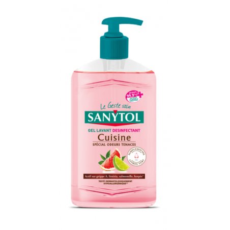 AC Marca Sanytol Savon Désinfectant Cuisine - Pamplemousse & Citron Vert 250 ml