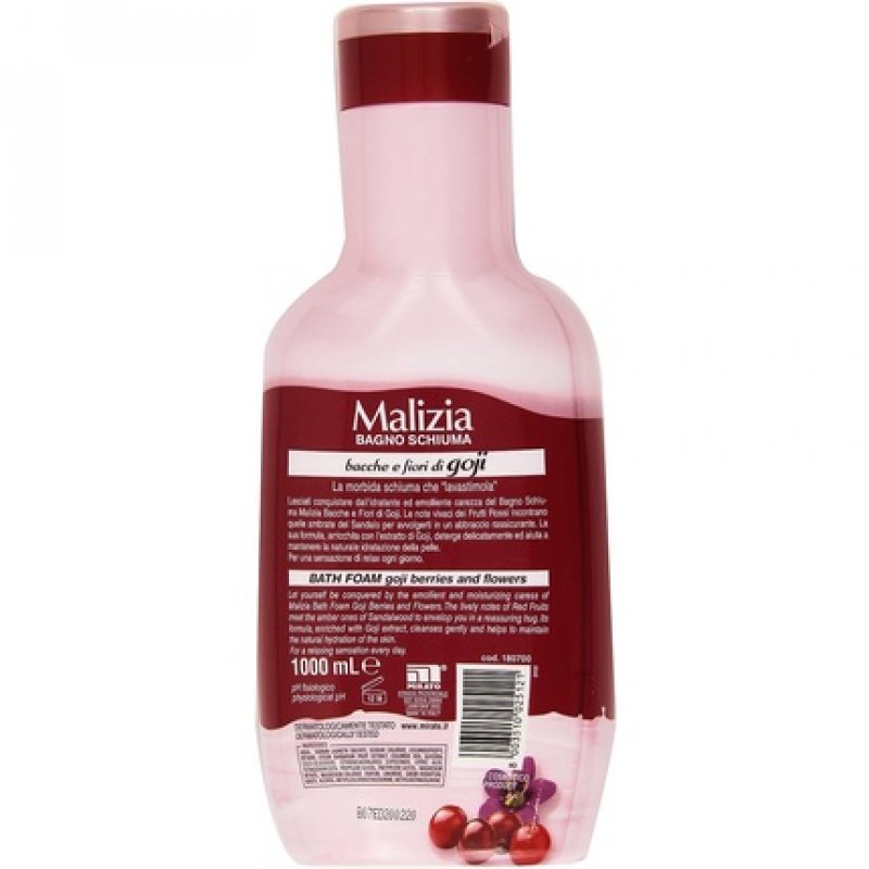 MALIZIA Bagno BACCHE-FIORI Di GOJI 1 Lt Soap and Cosmetics