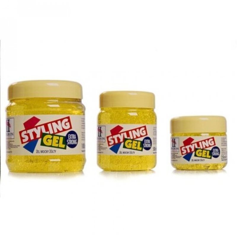 Hegron Styling Extra Strong Hair Styling Gel 500ml Yellow