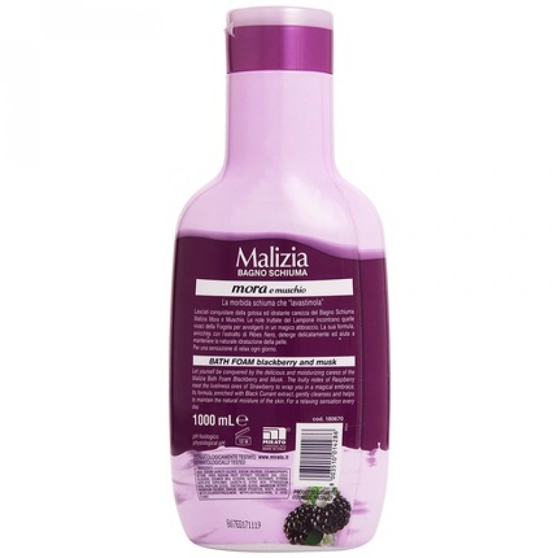 MALIZIA Morra e Muschio Moschus and Berries Bath Foam 1000ml