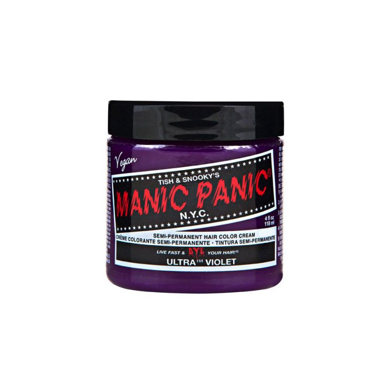 Manic Panic Ultra Violet Classic Creme Vegan Cruelty Free Purple Semi Permanent Hair Dye 118ml