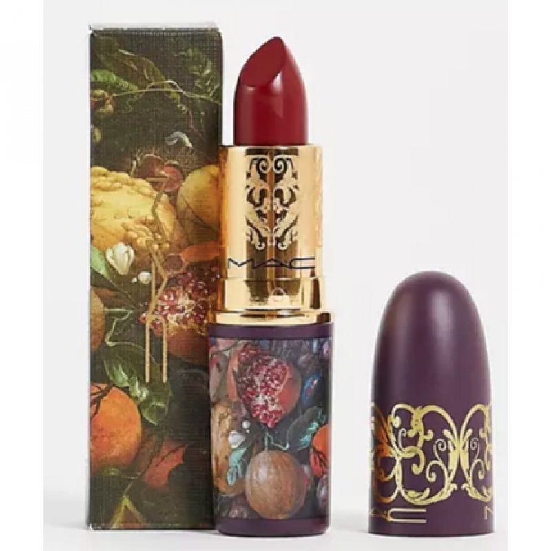 Mac Tempting Fate Avant-Garnet Dark Red Satin Lipstick 3g