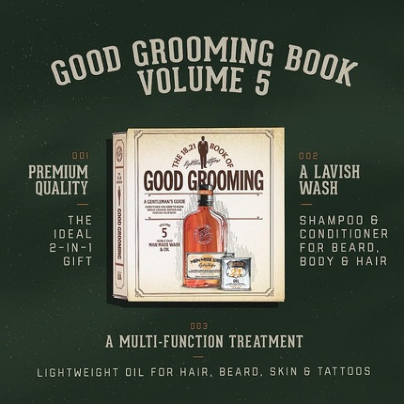 18.21 Man Made Men's Book of Good Grooming Gift Set Volume 5: Noble Oud Oil