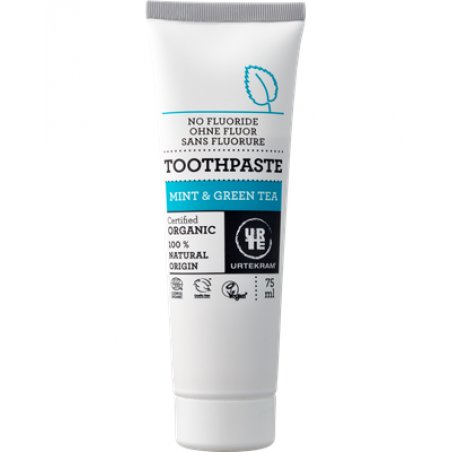 Urtekram Mint and Green Tea Organic Toothpaste Without Fluoride 75ml