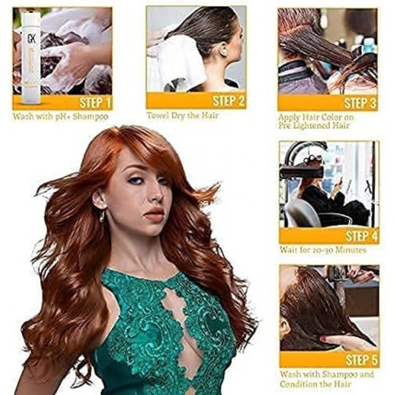 GK HAIR Global Keratin Professional Hair Color Cream Tube 3.4 Fl Oz/100ml Nourishing & Cleansing Colors for Styling