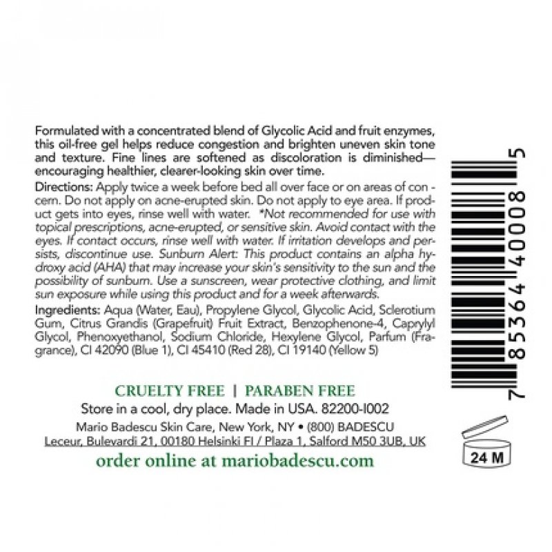Mario Badescu Glycolic Gel 2 Fl Oz
