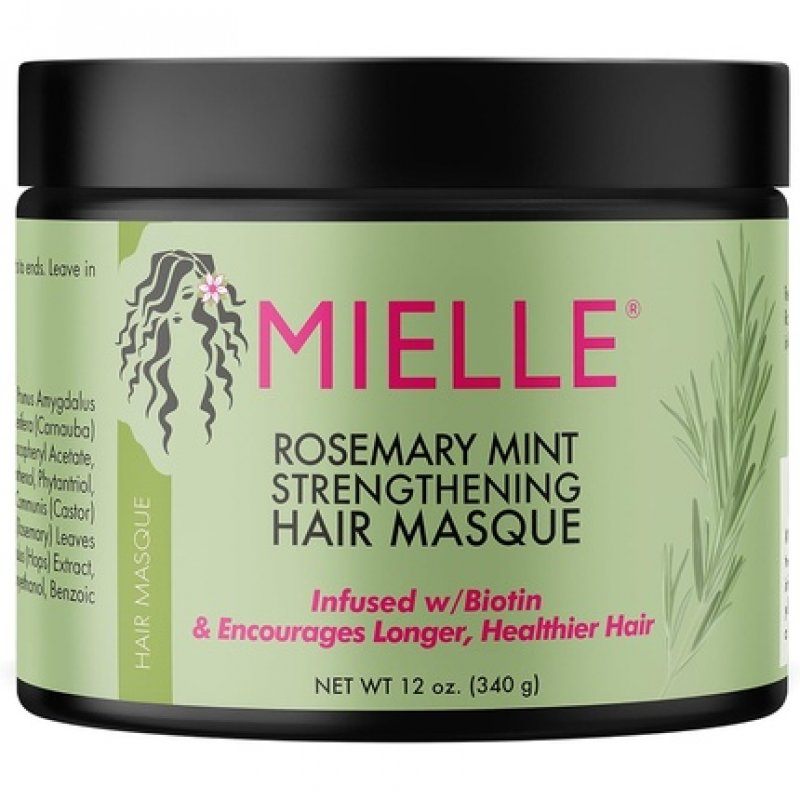 Mielle Organics Rosemary Mint Strengthening Hair Masque Infused with Biotin 12 Ounces