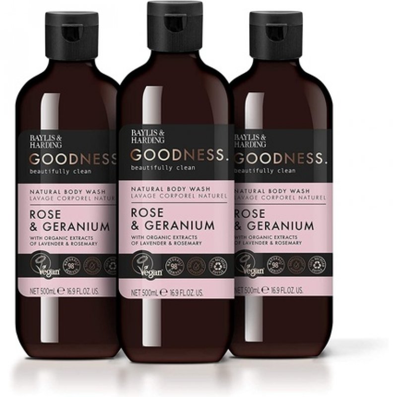 Baylis & Harding Goodness Rose & Geranium Body Wash 500ml