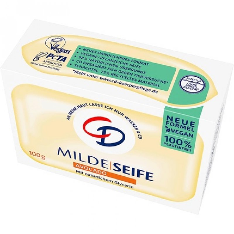CD Mild Avocado Soap 100g Vegan and Microplastic-Free