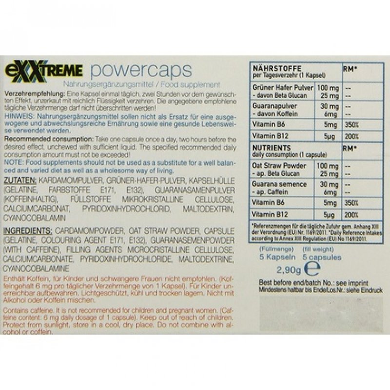 HOT eXXtreme Power Capsules Potency Enhancer for Men with Cardamom and Guarana 2 Capsules